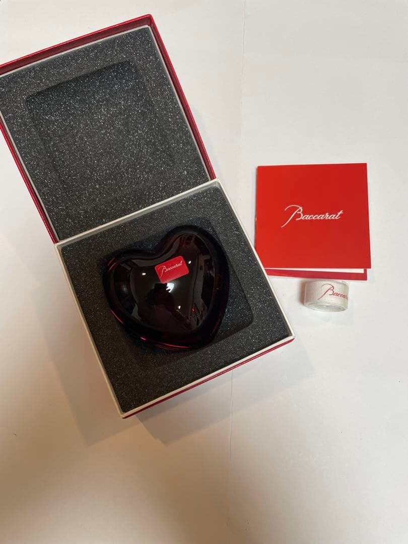 Baccarat ハート型クリスタル置物