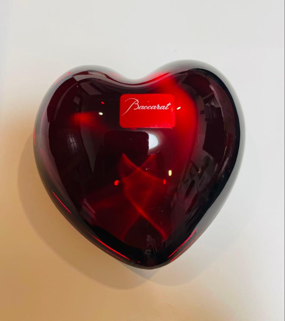 Baccarat ハート型クリスタル置物