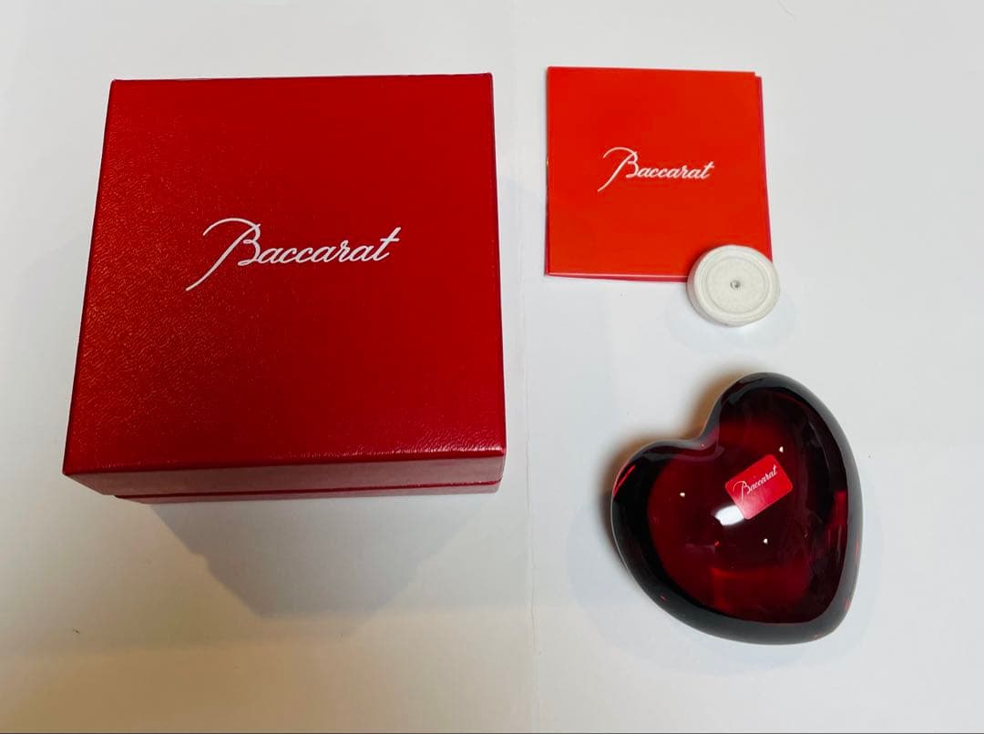 Baccarat ハート型クリスタル置物