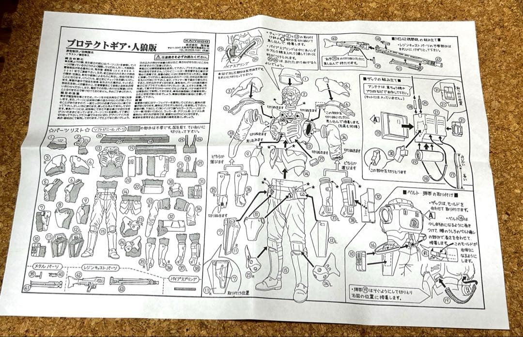 海洋堂 1/6ソフビ　プロテクトギア　作画参考モデル