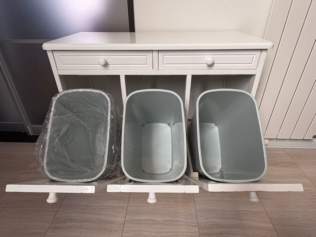 木製分別ペールストッカー♡3分別