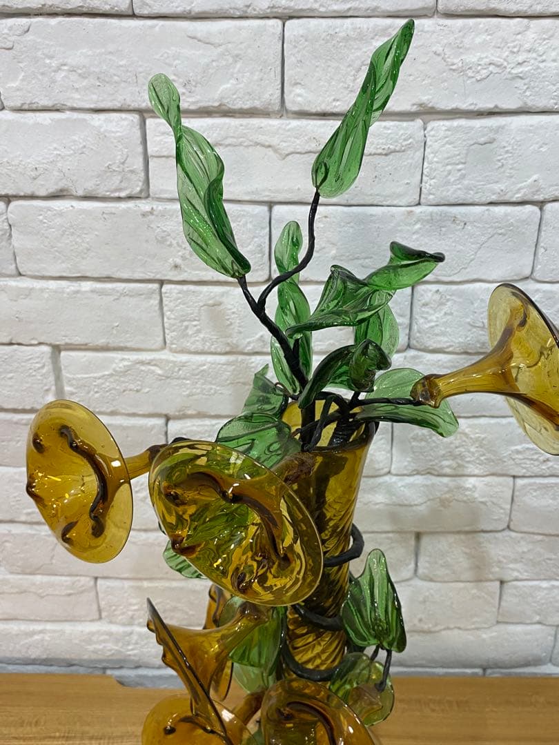 【東京都23区配送無料】ミッドセンチュリー　アートグラス　琉球ガラス　置物　花瓶