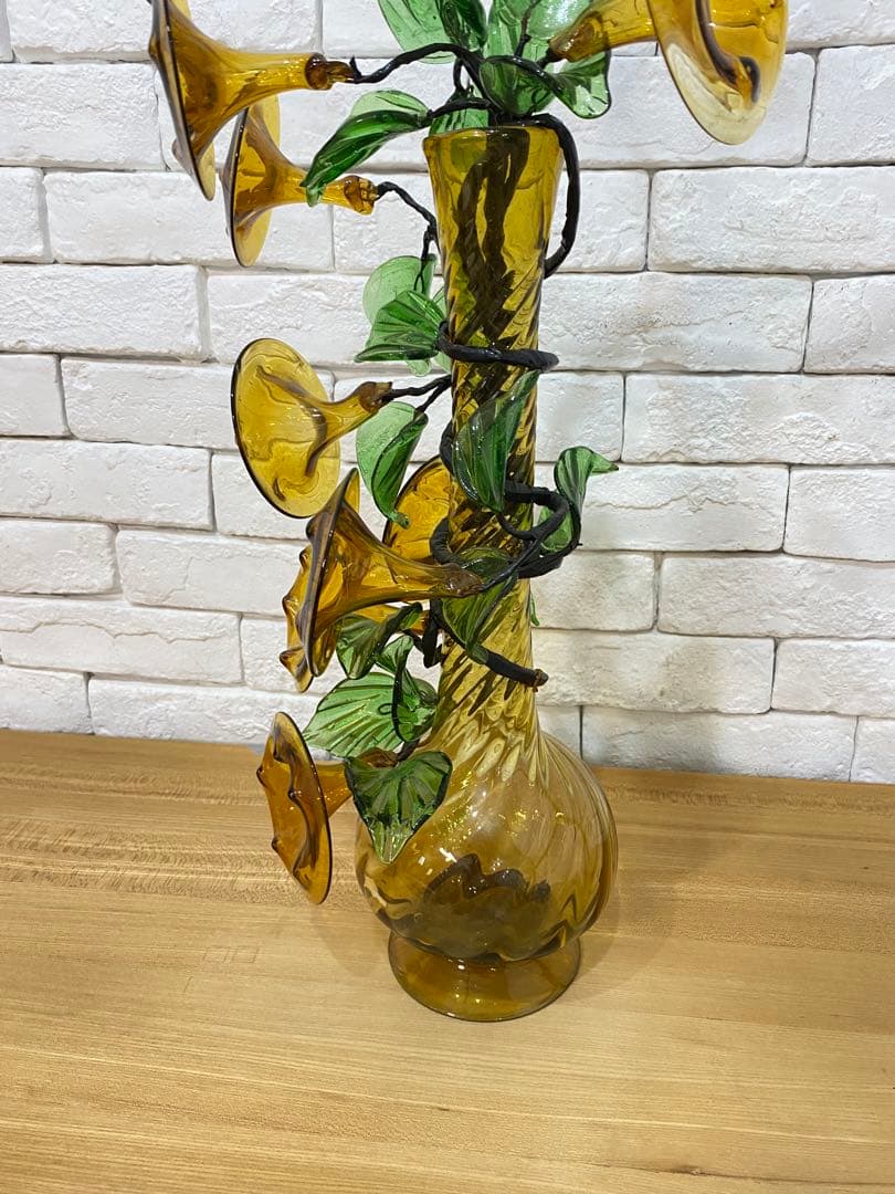 【東京都23区配送無料】ミッドセンチュリー　アートグラス　琉球ガラス　置物　花瓶