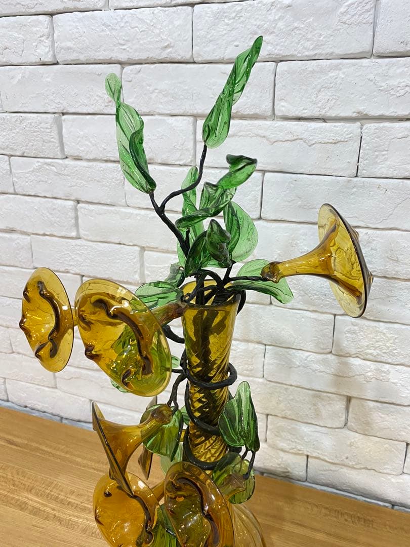 【東京都23区配送無料】ミッドセンチュリー　アートグラス　琉球ガラス　置物　花瓶