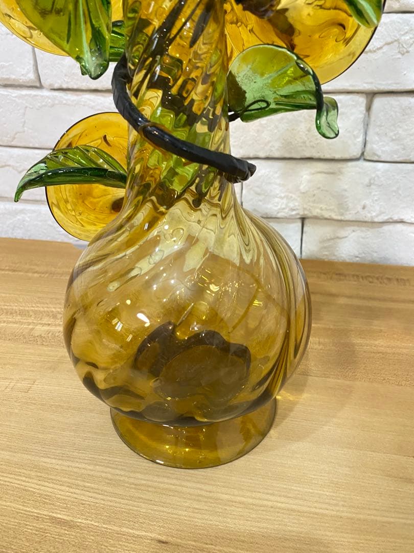 【東京都23区配送無料】ミッドセンチュリー　アートグラス　琉球ガラス　置物　花瓶