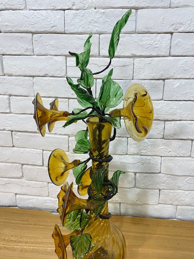 【東京都23区配送無料】ミッドセンチュリー　アートグラス　琉球ガラス　置物　花瓶