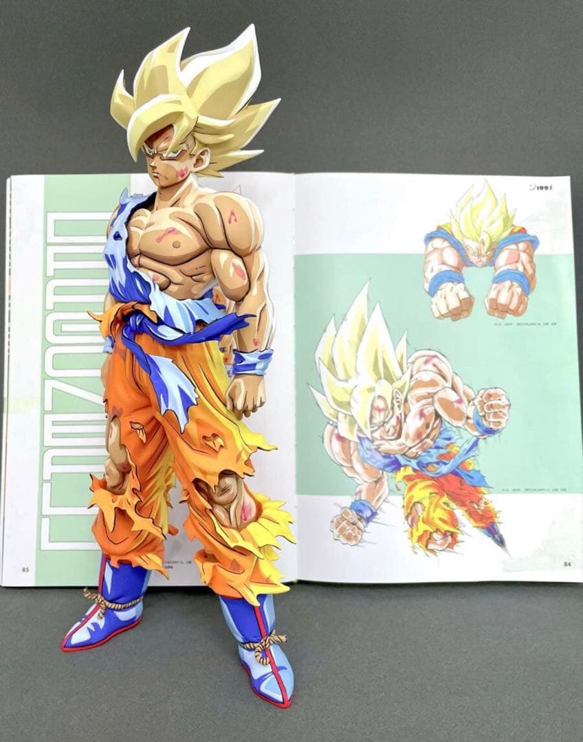 ドラゴンボールフィギュア 伝説の超サイヤ 人孫悟空 リペイント二次元彩色