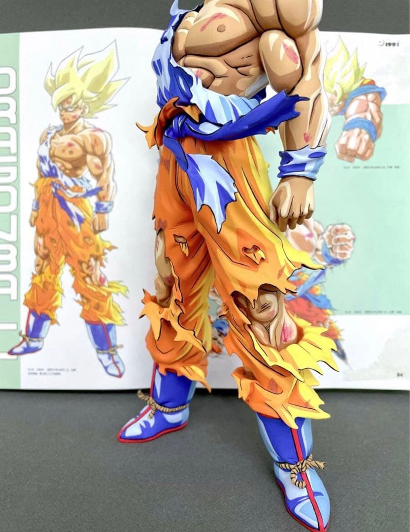 ドラゴンボールフィギュア 伝説の超サイヤ 人孫悟空 リペイント二次元彩色