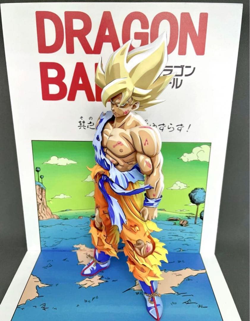 ドラゴンボールフィギュア 伝説の超サイヤ 人孫悟空 リペイント二次元彩色