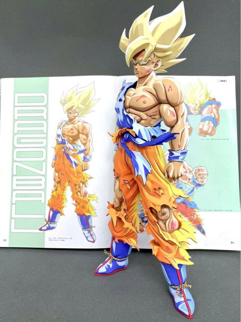 ドラゴンボールフィギュア 伝説の超サイヤ 人孫悟空 リペイント二次元彩色