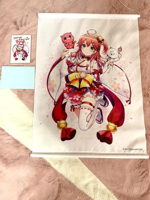 さくらみこ 初個人ボイス 直筆サイン入りポストカード&B2タペストリー