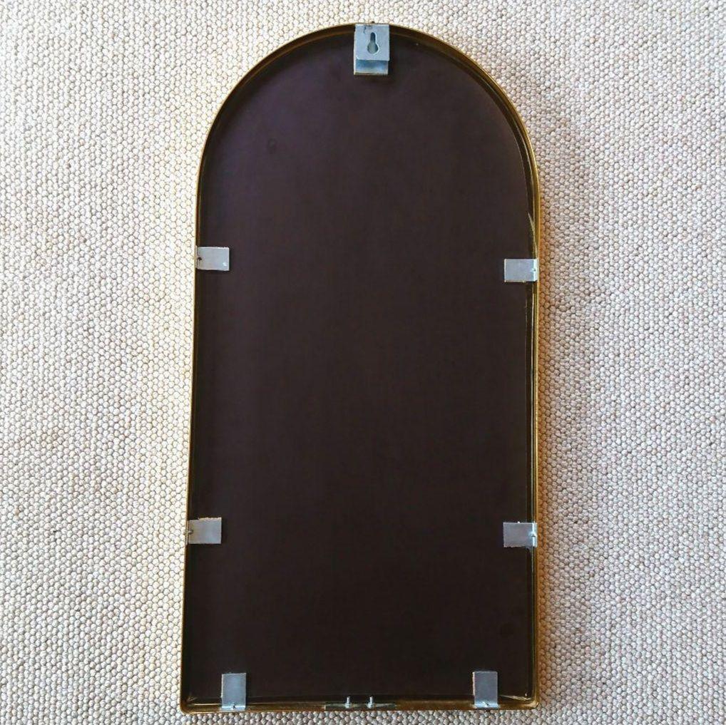 ウォールミラー ゴールド サンドブラスト 壁掛け鏡 アーチ 日本製