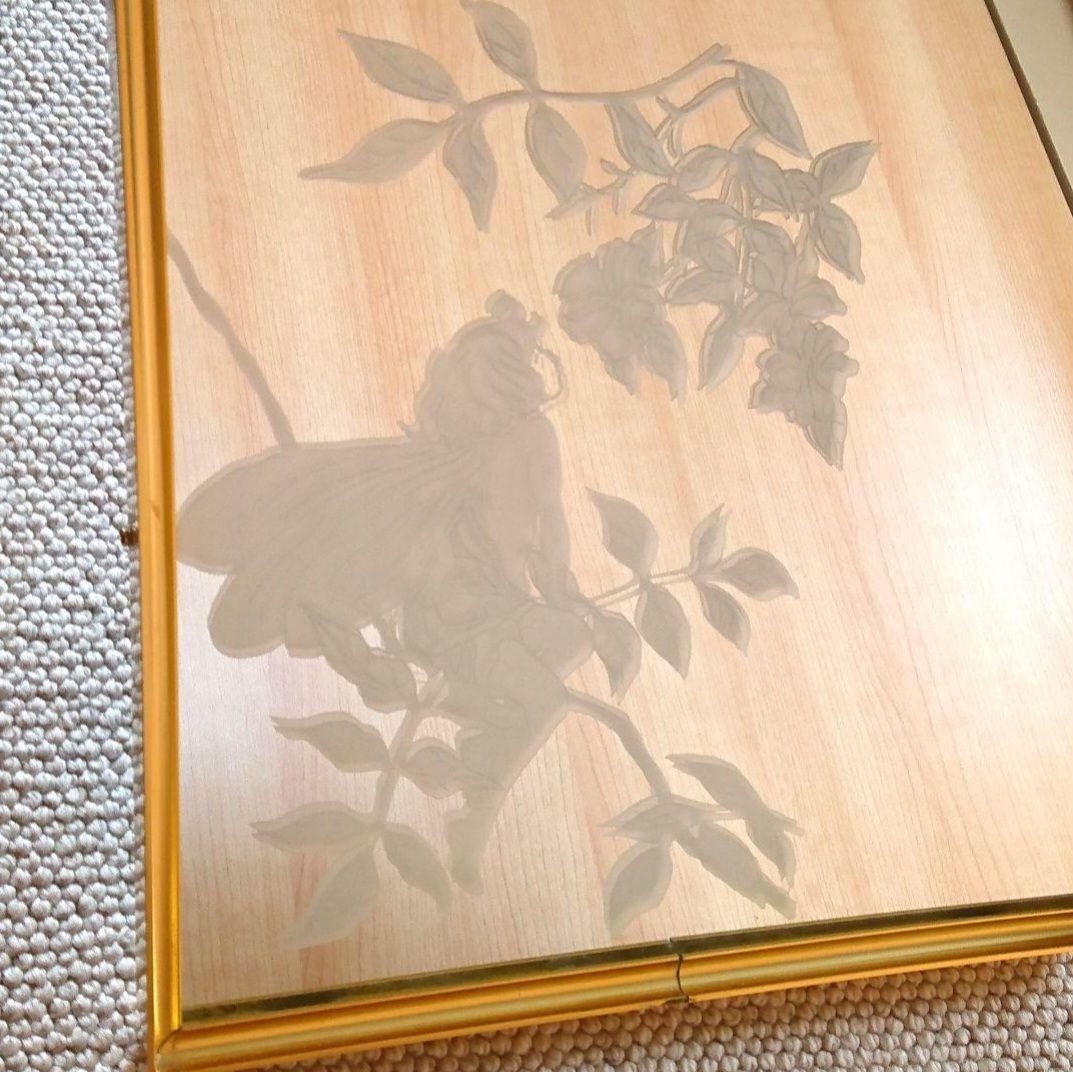 ウォールミラー ゴールド サンドブラスト 壁掛け鏡 アーチ 日本製