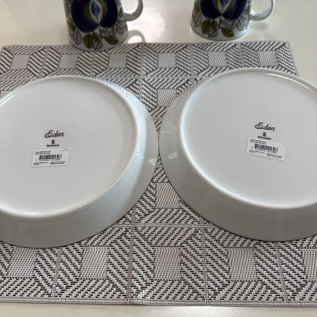 新品　ロールストランド　エデンEden マグカップ、大プレート　ペアセット