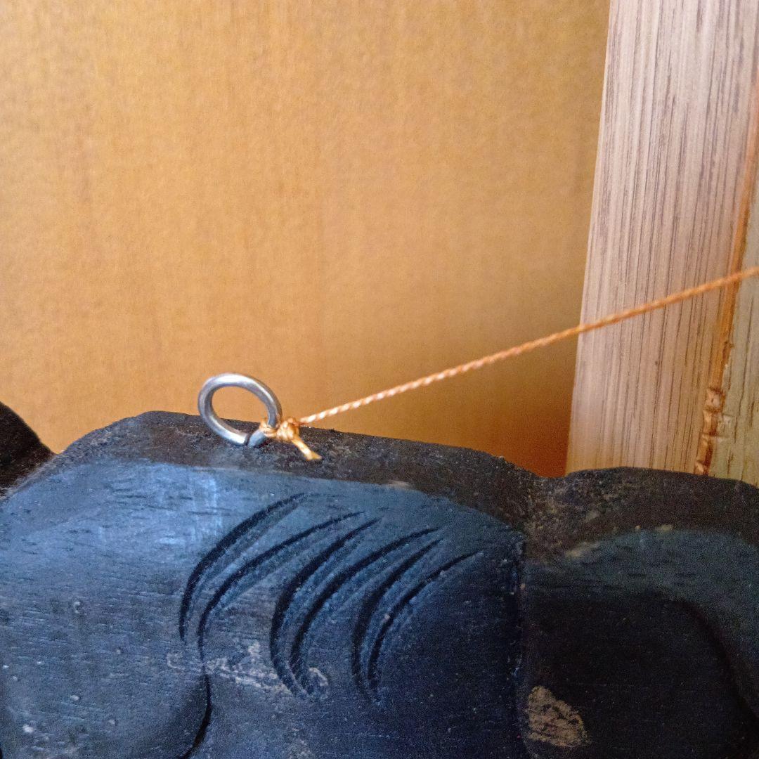 レア　希少　象　木彫り　ウィンドチャイム　玄関　ゾウ　木製　菅　ドアベル　黒