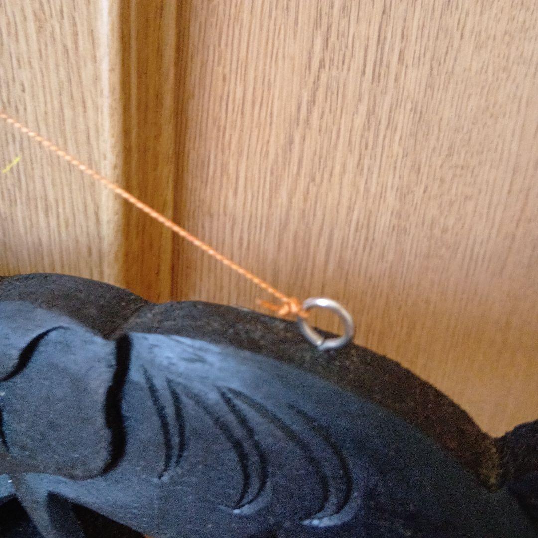 レア　希少　象　木彫り　ウィンドチャイム　玄関　ゾウ　木製　菅　ドアベル　黒