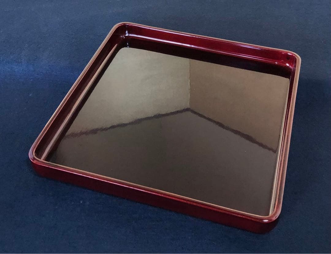 ❗️割引《R》春慶塗 四方膳5客 会席膳 隅丸 木製漆器 木箱　251216お5