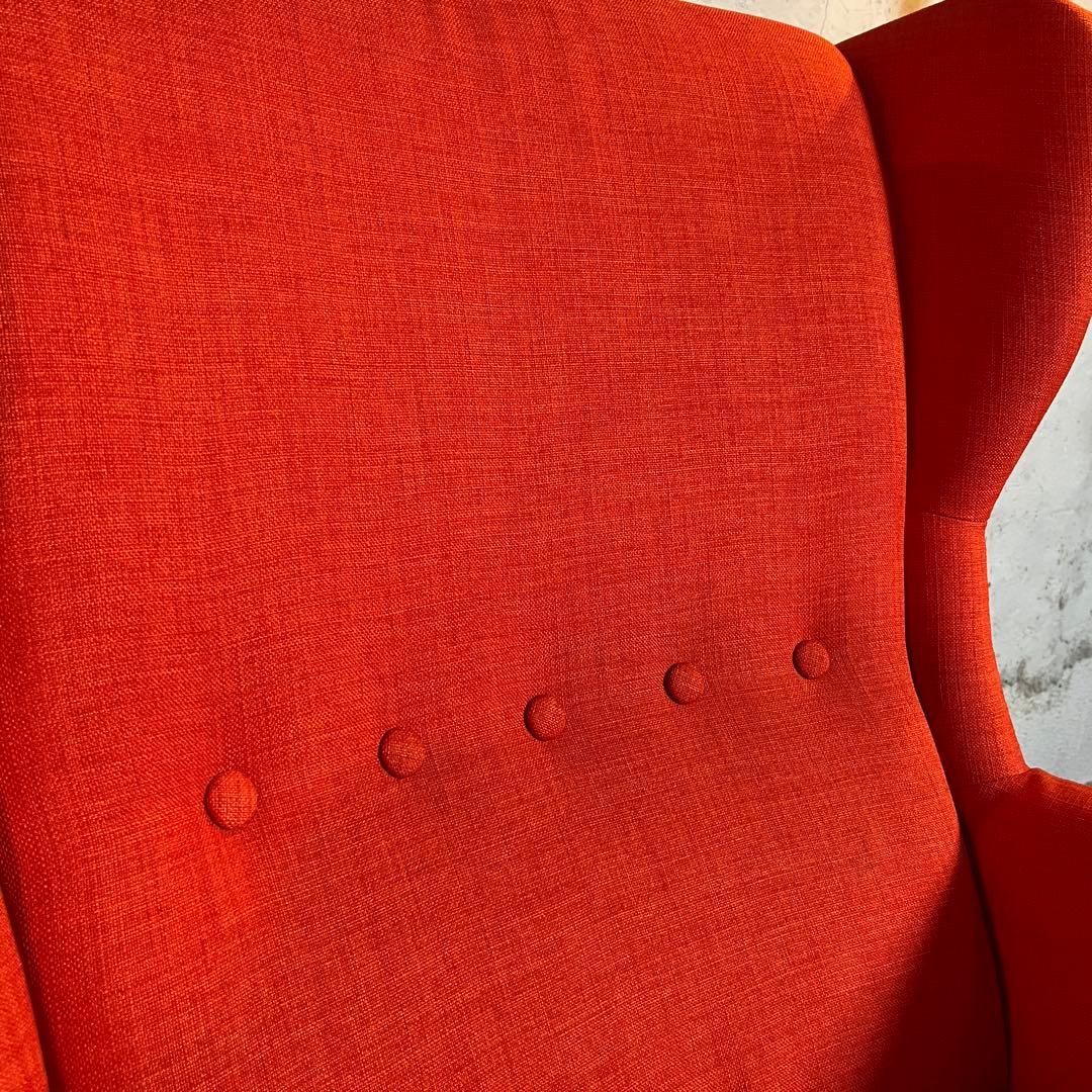 IKEA ストランモン 一人掛けソファ＆オットマンセット（オレンジ）