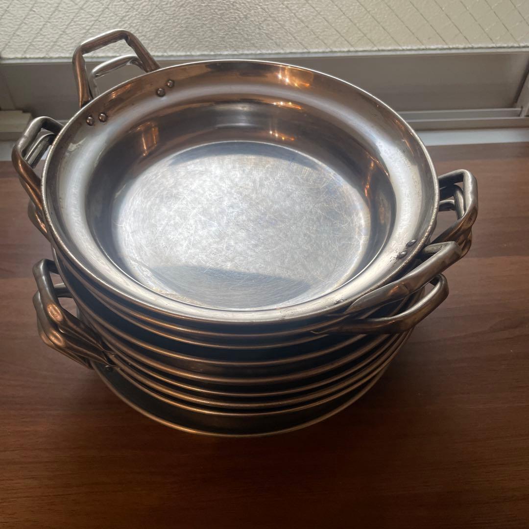 ステンレススチール 両手鍋 9枚セット