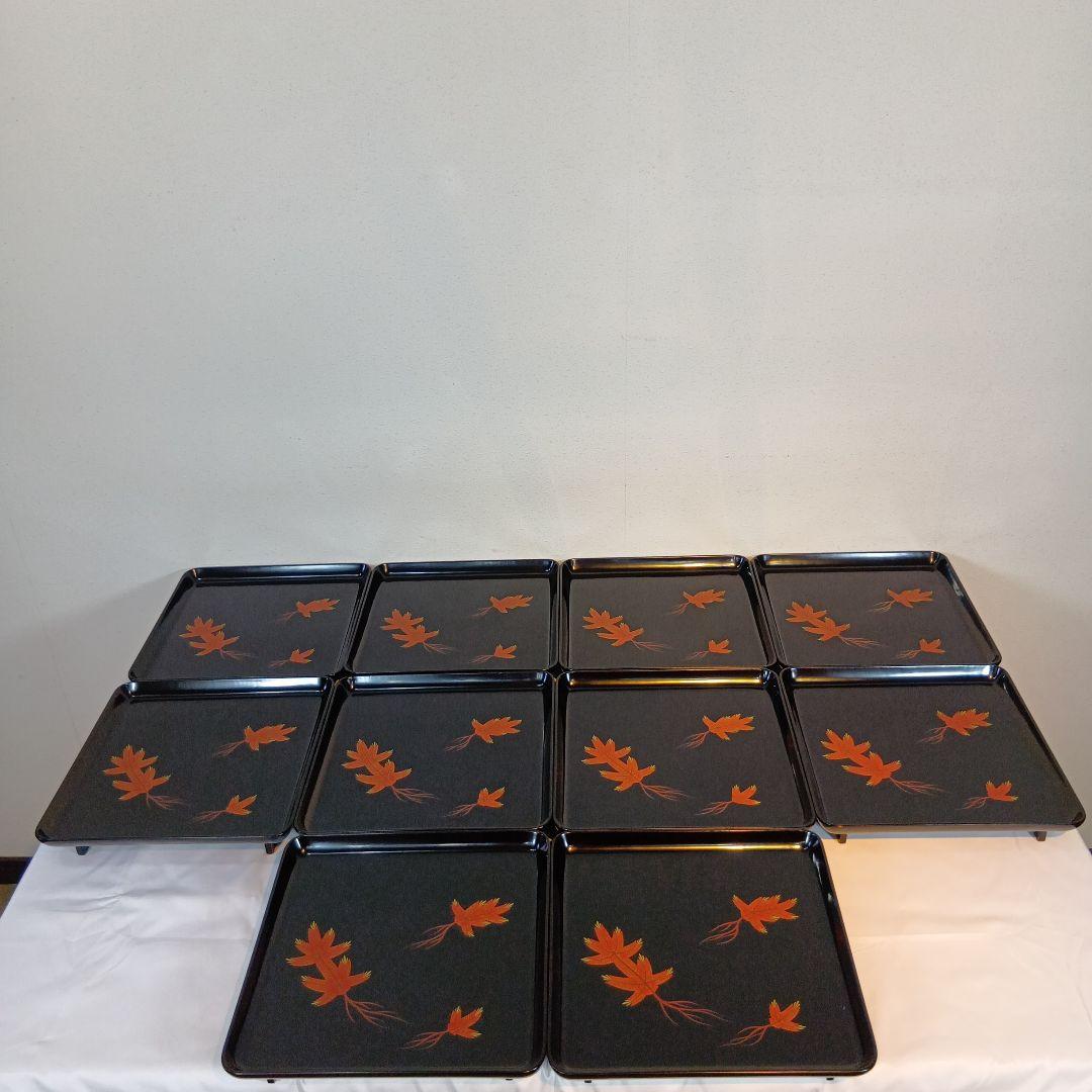 値下げ輪島塗　時代物　蒔絵二ノ膳10客　　 共箱