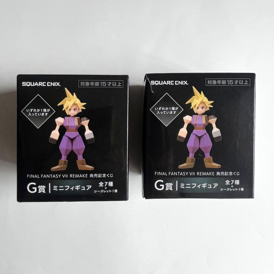 未開封】FF7 一番くじ G賞 クラウド&レッド13 ミニフィギュアセット