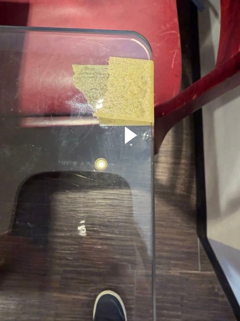 和モダン 木製 ガラステーブル ローテーブル 格子デザイン 古家具 店舗什器