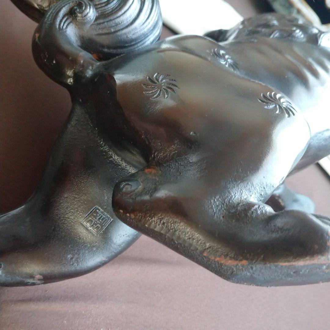 金属製 獅子と球の置物 9.15kg