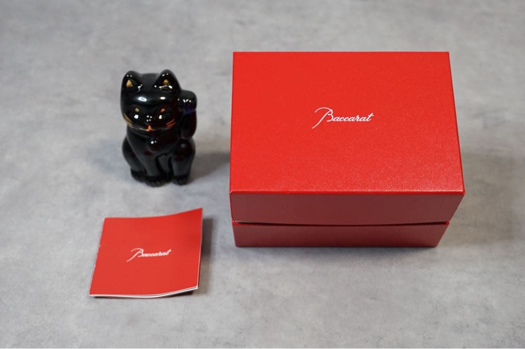 BACCARAT バカラ　招き猫 ブルー