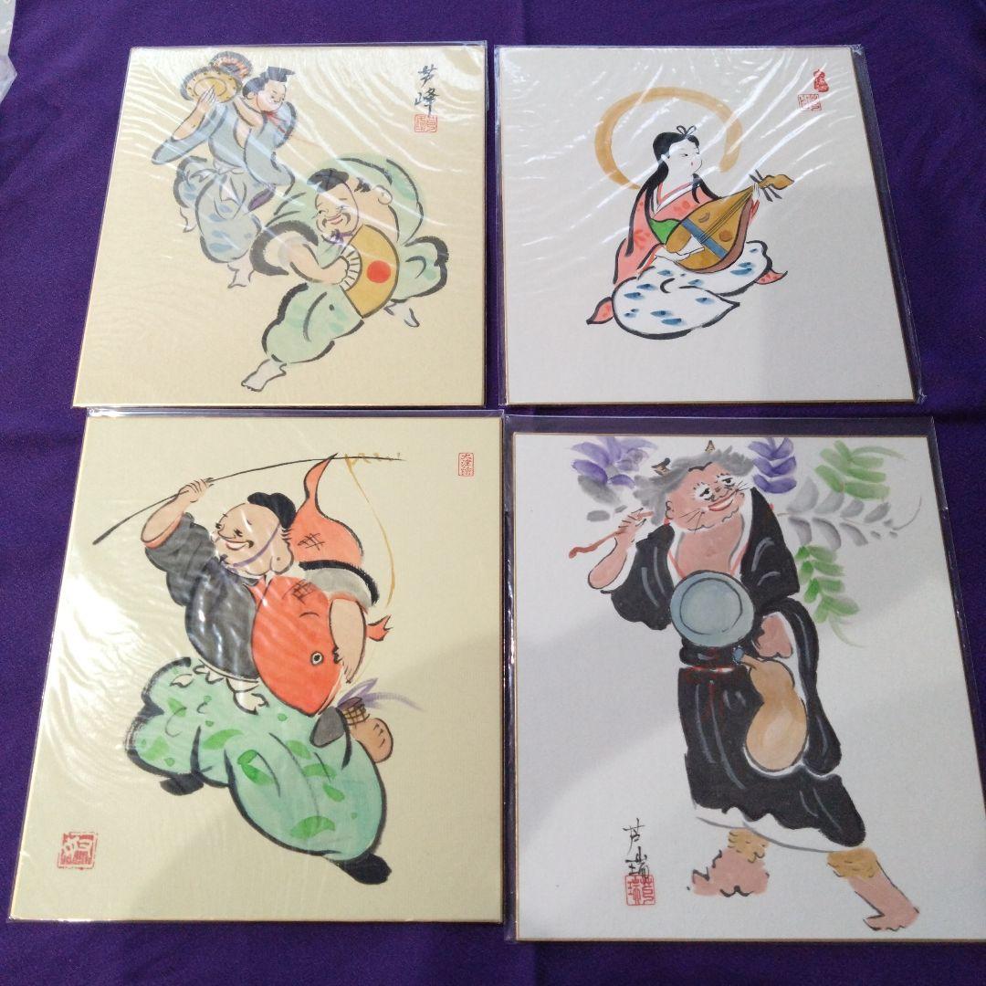 大津絵 色紙4枚 - メルカリ