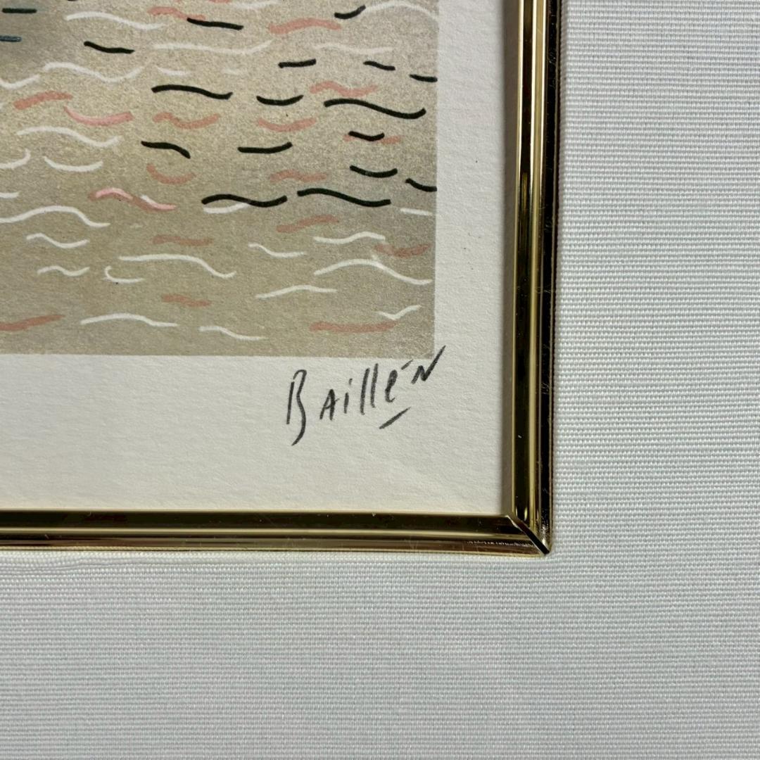 イザベル・バイレン「ベニス」リトグラフ 直筆サイン入り 額縁入り