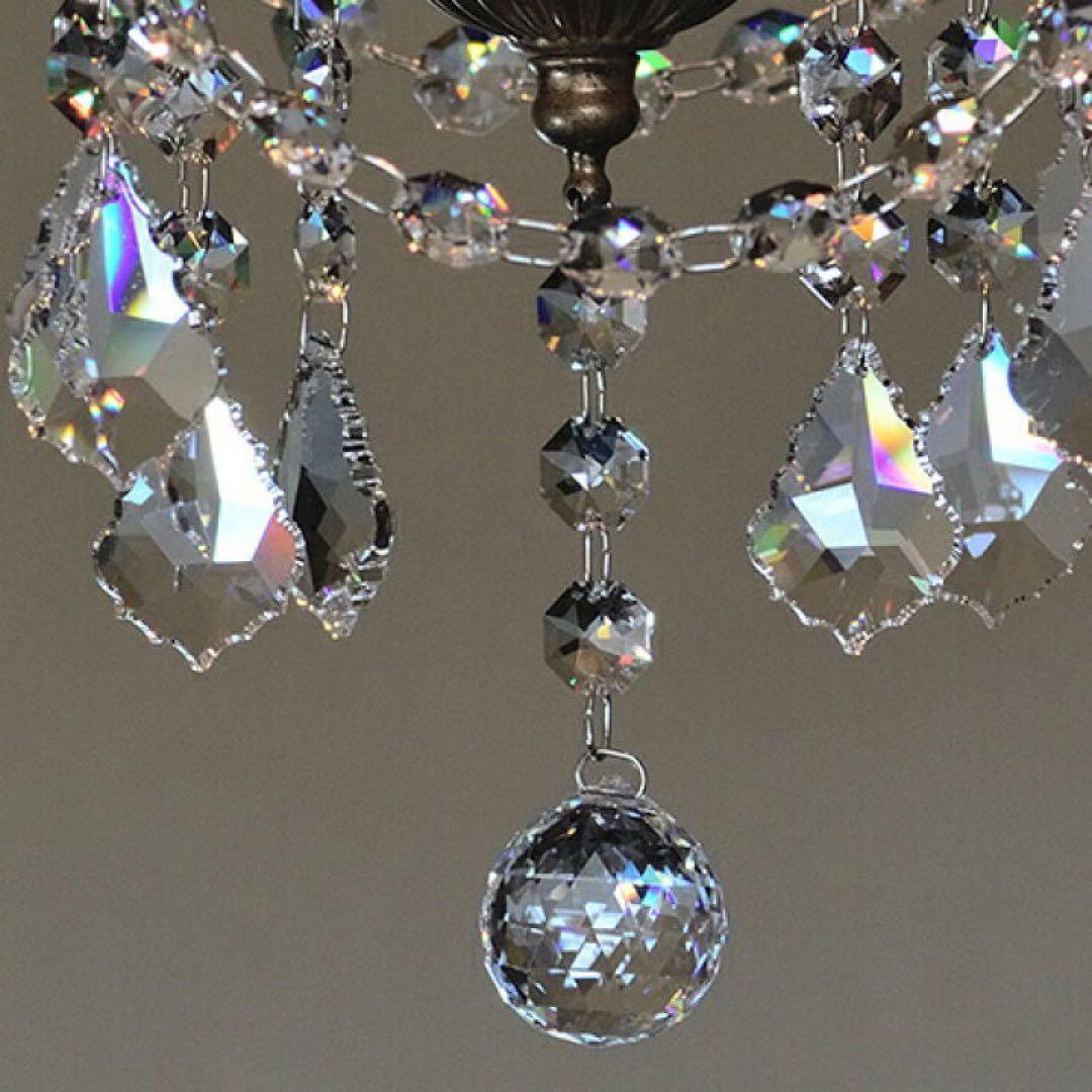 LED対応 6灯 シャンデリア クリスタル装飾