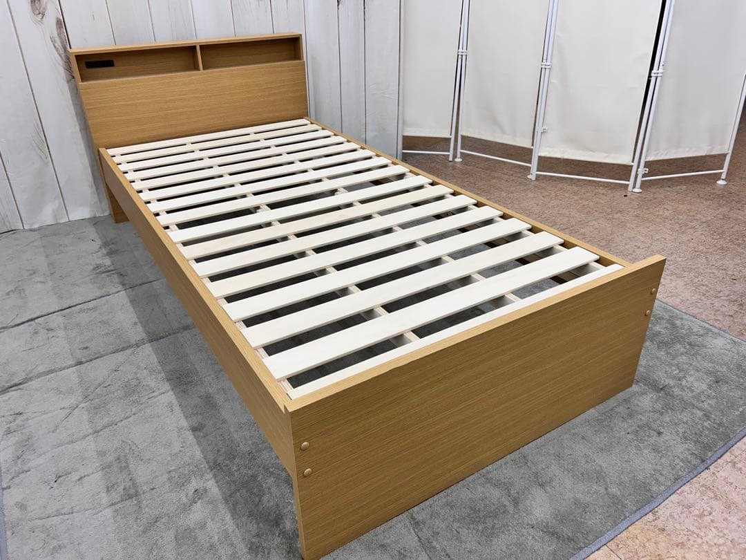 跳ね上げすのこシングルベッドフレーム