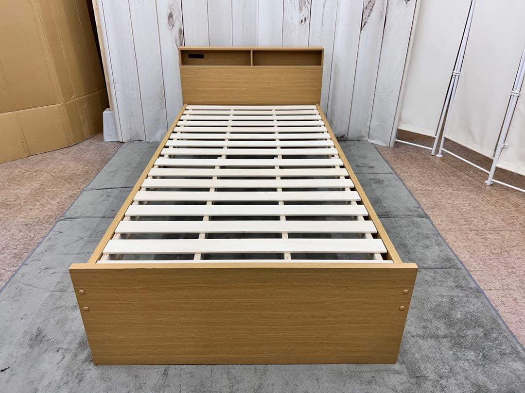 跳ね上げすのこシングルベッドフレーム