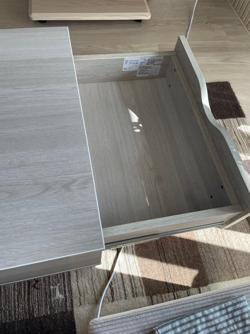 ※交渉可能！！ リフトアップ式センターテーブル ホワイトウォッシュ幅100✖️60