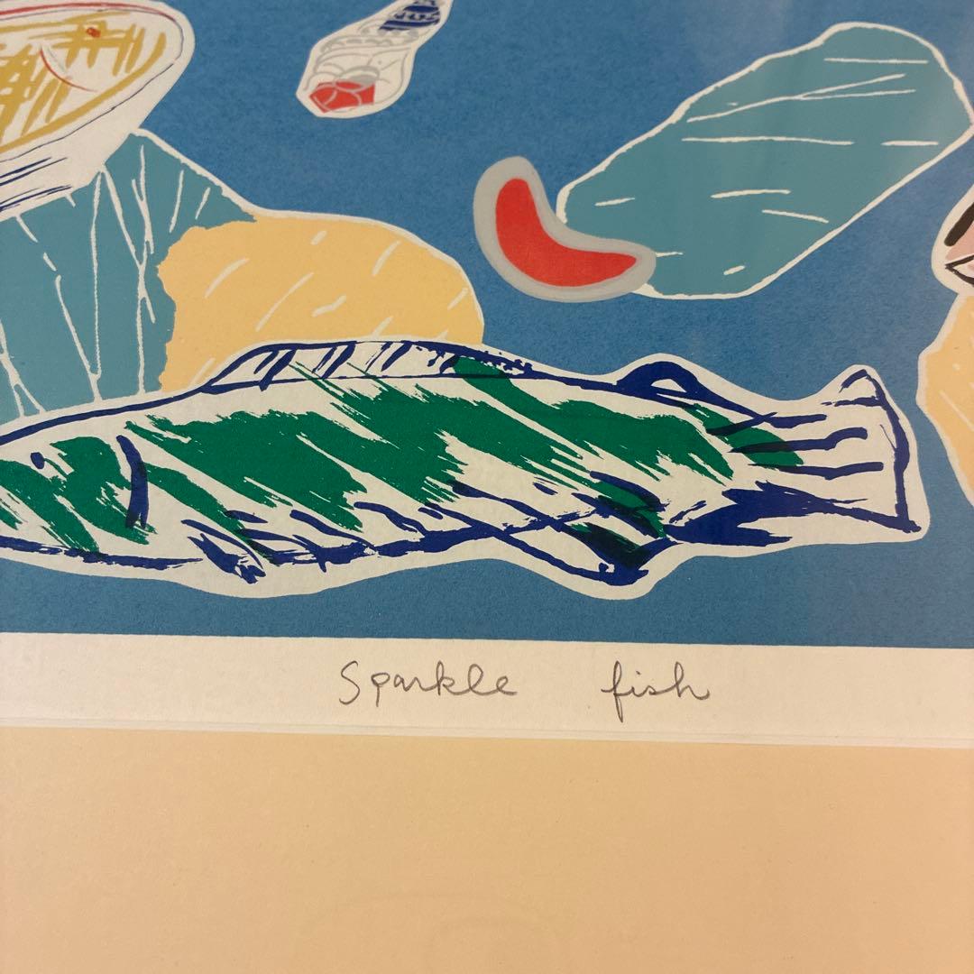 浅野モオム　版画　Sparkle fish