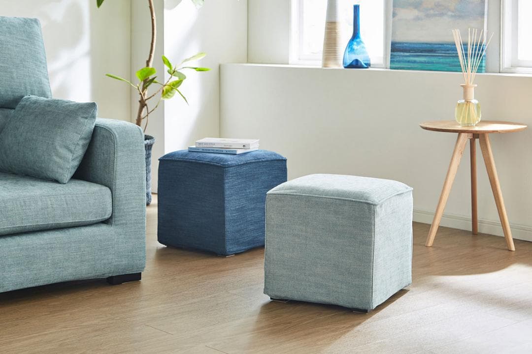 RELAX FORM オットマン　スツールCube Mode　スカイブルー