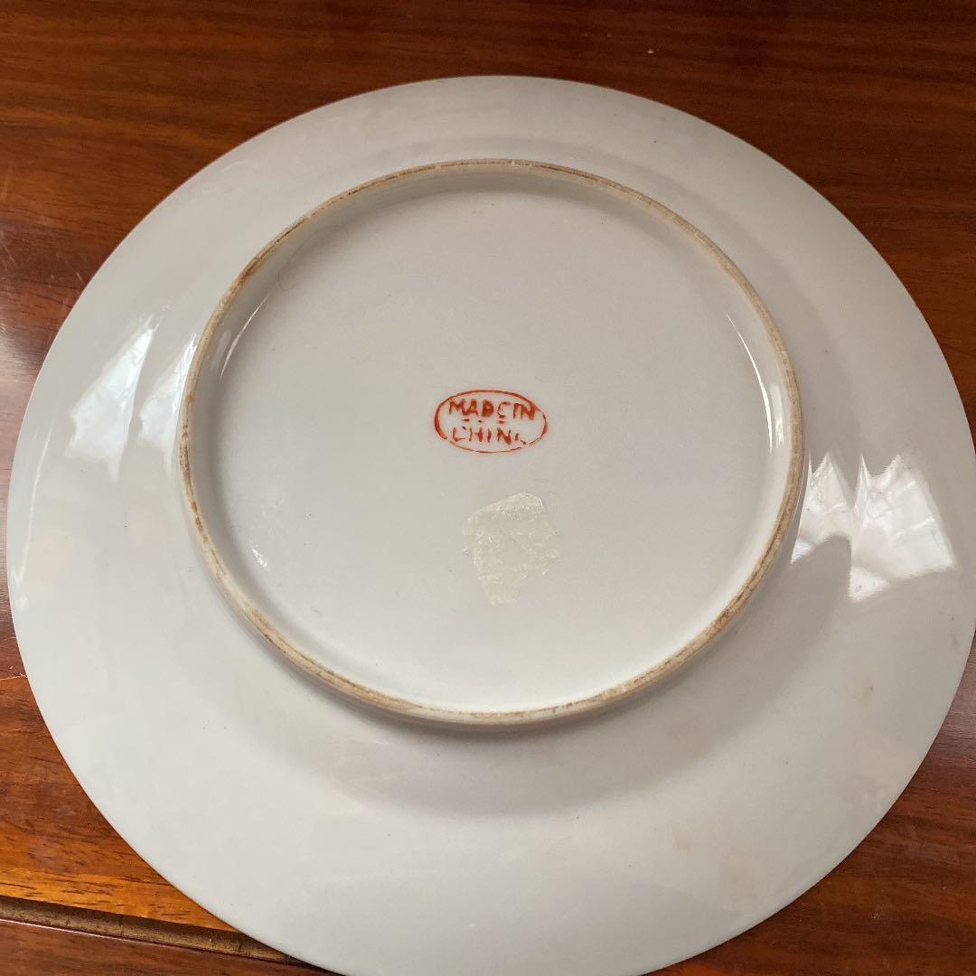 中国古い広彩皿、人物絵