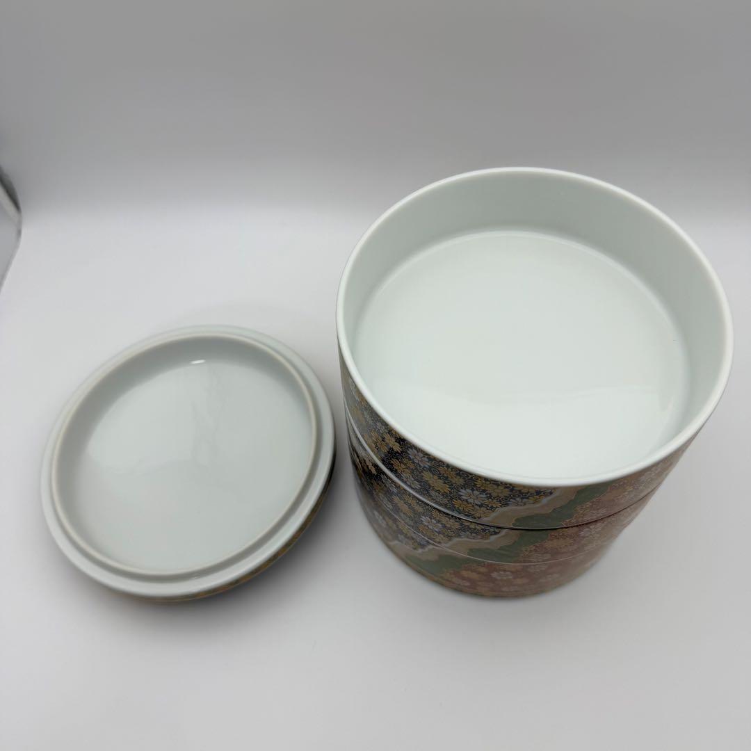 美濃焼 庫山窯 金彩 三段重 - メルカリ