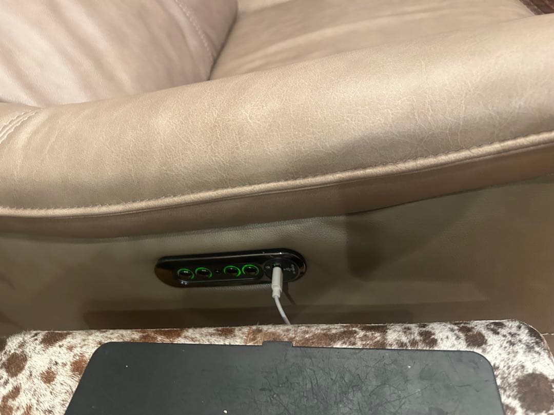 3人掛け電動リクライニングソファ ベージュ