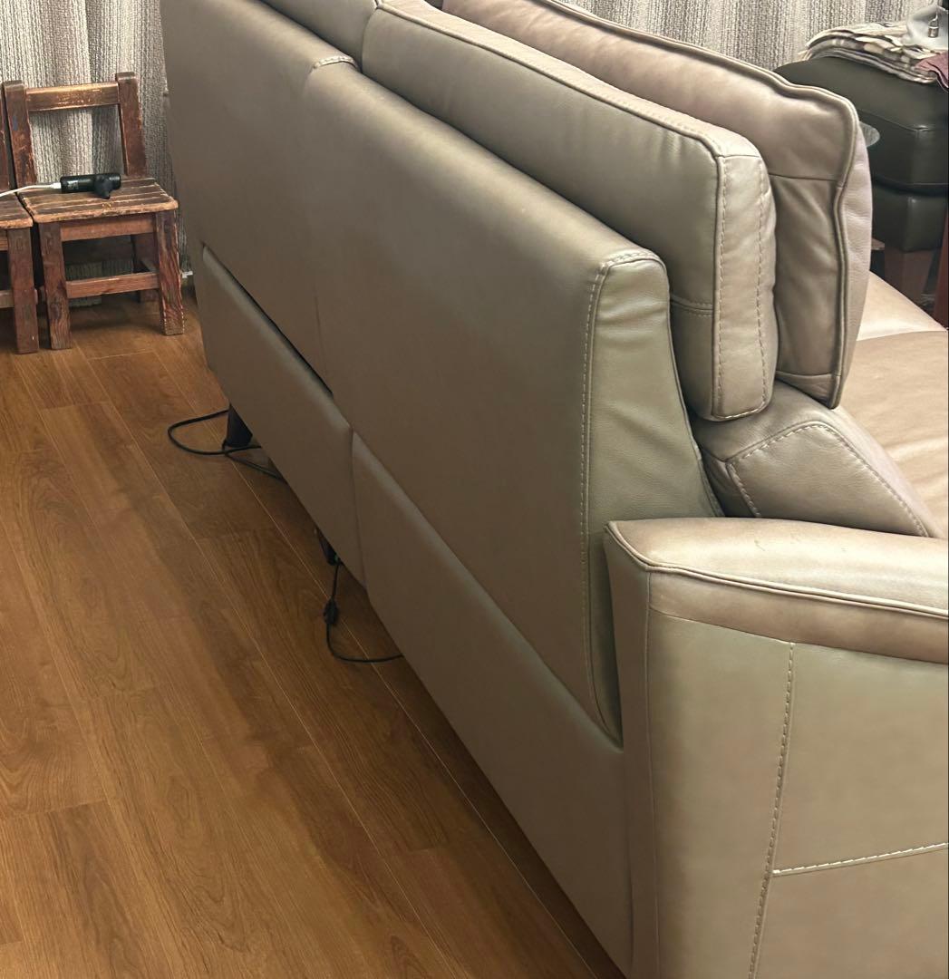 3人掛け電動リクライニングソファ ベージュ