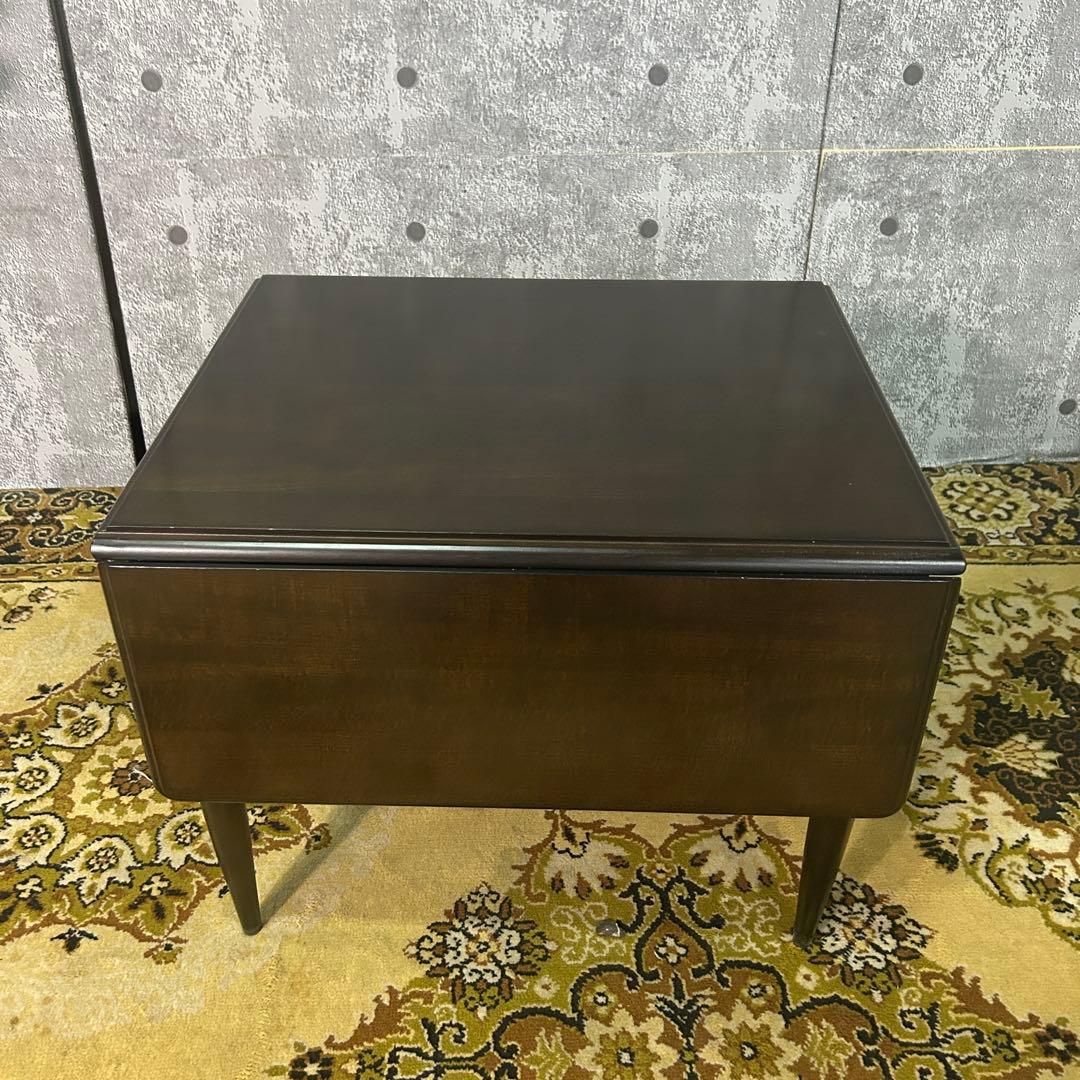 ꧁カリモク家具 karimoku꧂両側バタフライ式サイドテーブル ナイト ロー