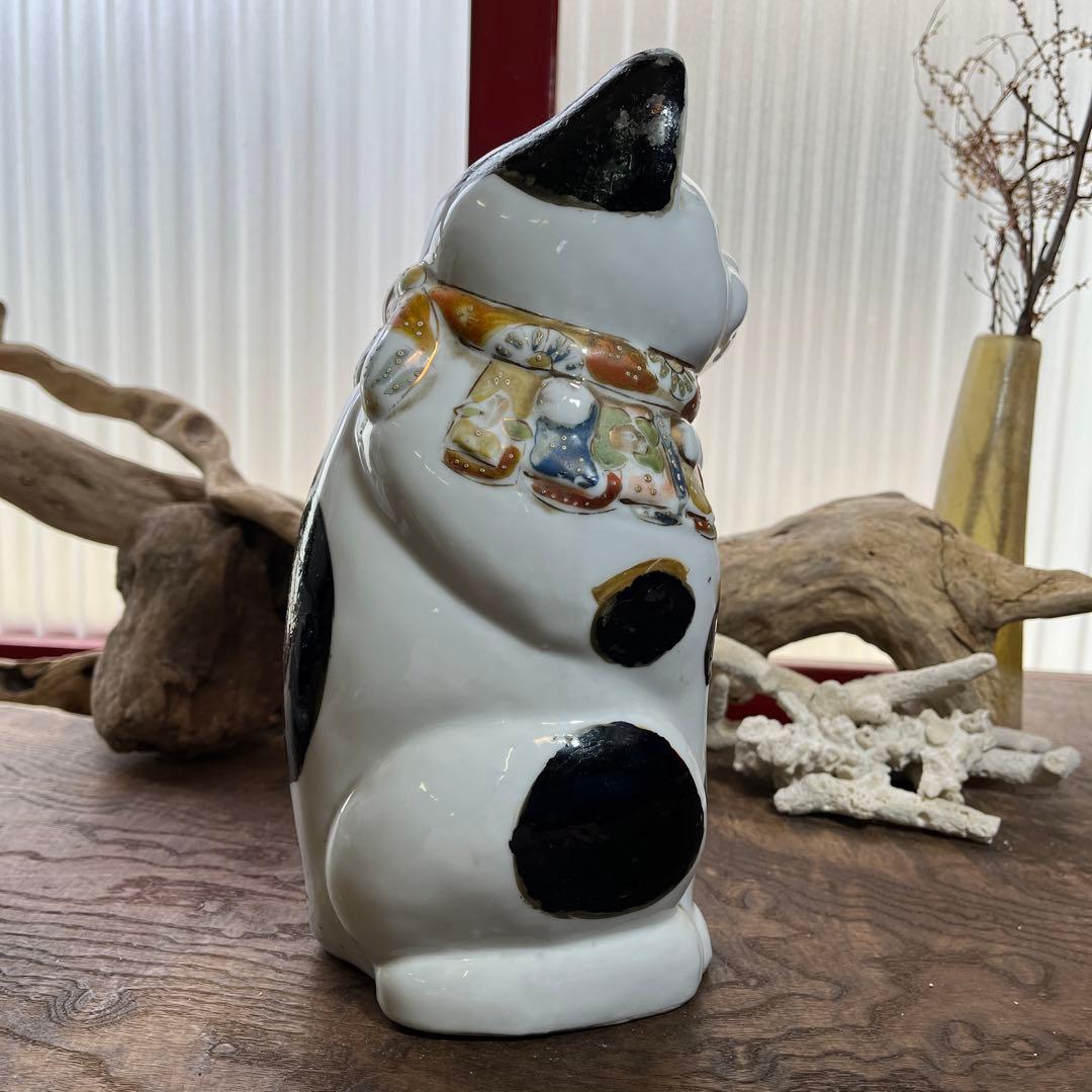 古瀬戸／招き猫／骨董／希少／縁起物／招き猫／アンティーク