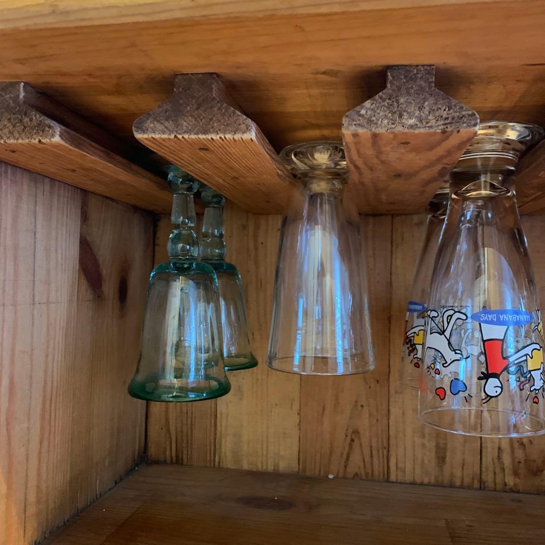 木製ワインラック　カウンター　食器棚