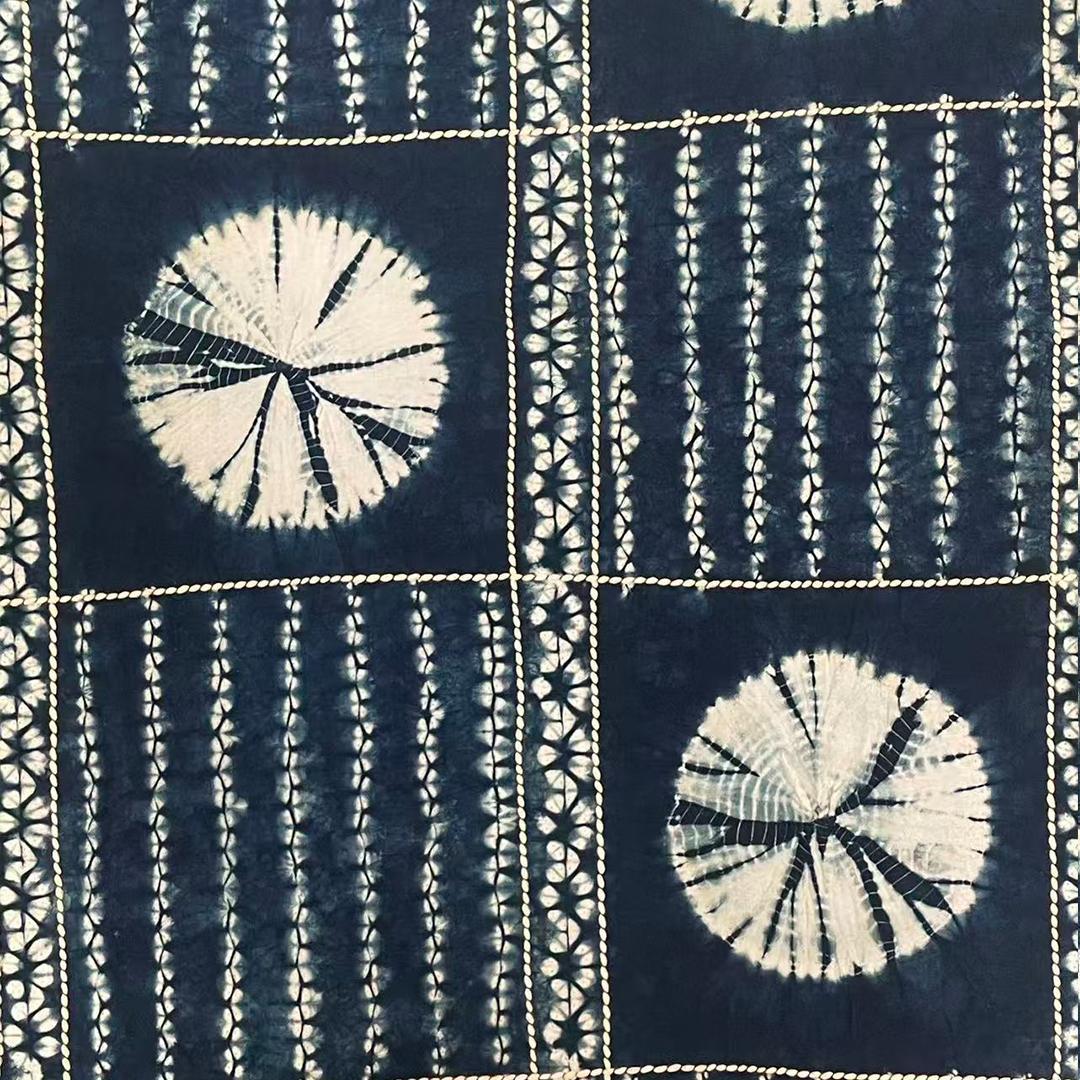 手染め 藍染 布 生地 手絞り 一点物 インテリア 雑貨用