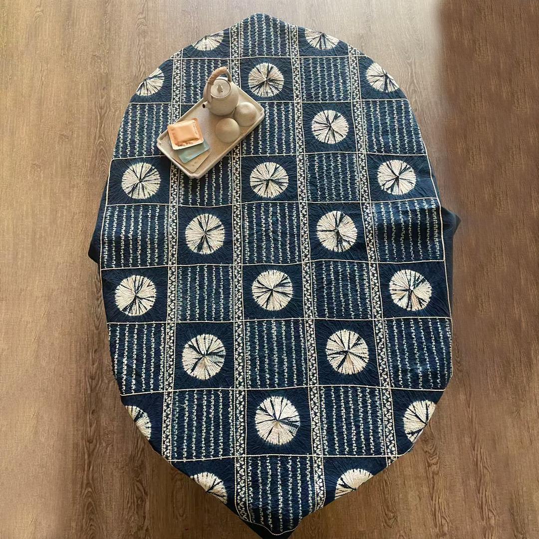 手染め 藍染 布 生地 手絞り 一点物 インテリア 雑貨用