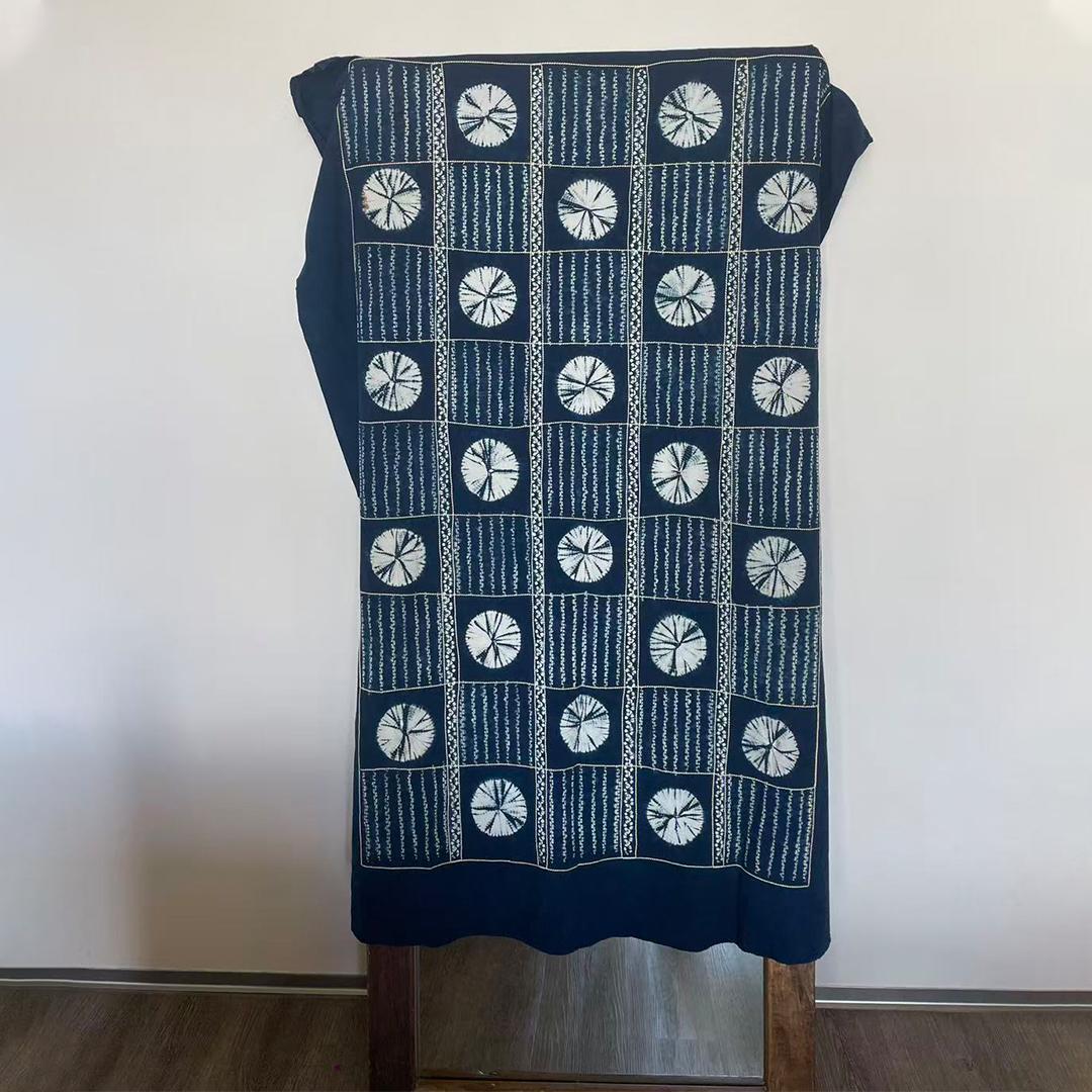 手染め 藍染 布 生地 手絞り 一点物 インテリア 雑貨用