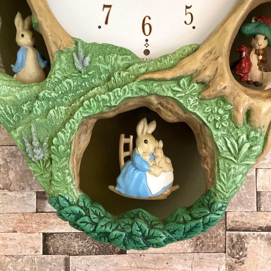 希少⚠️時計部のみ動作品 ピーターラビット メロディ掛時計 4MH776