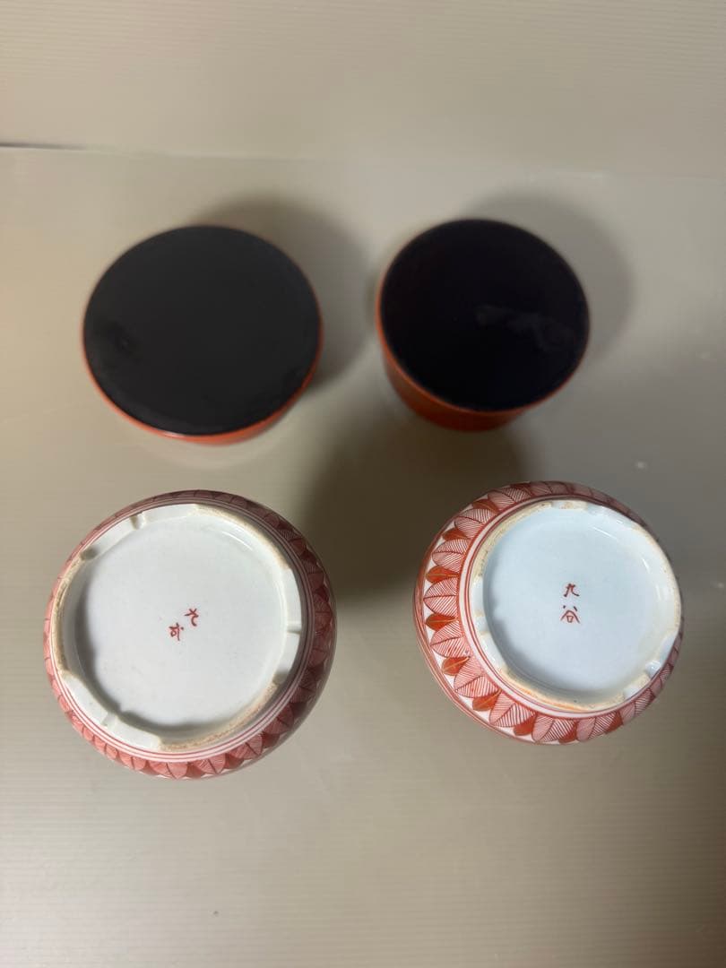 2375 九谷焼 赤絵 龍文 鳳凰文 徳利 2客 - メルカリ