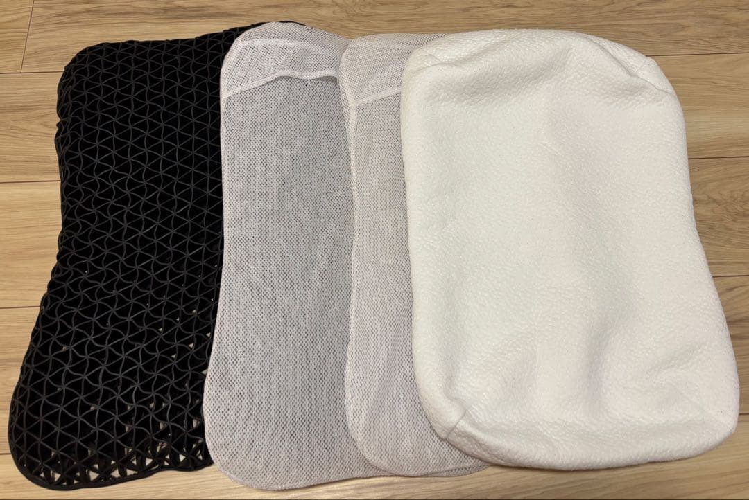 ヒツジのいらない枕ハイブリッド3層 高さ調整可能 ブラック