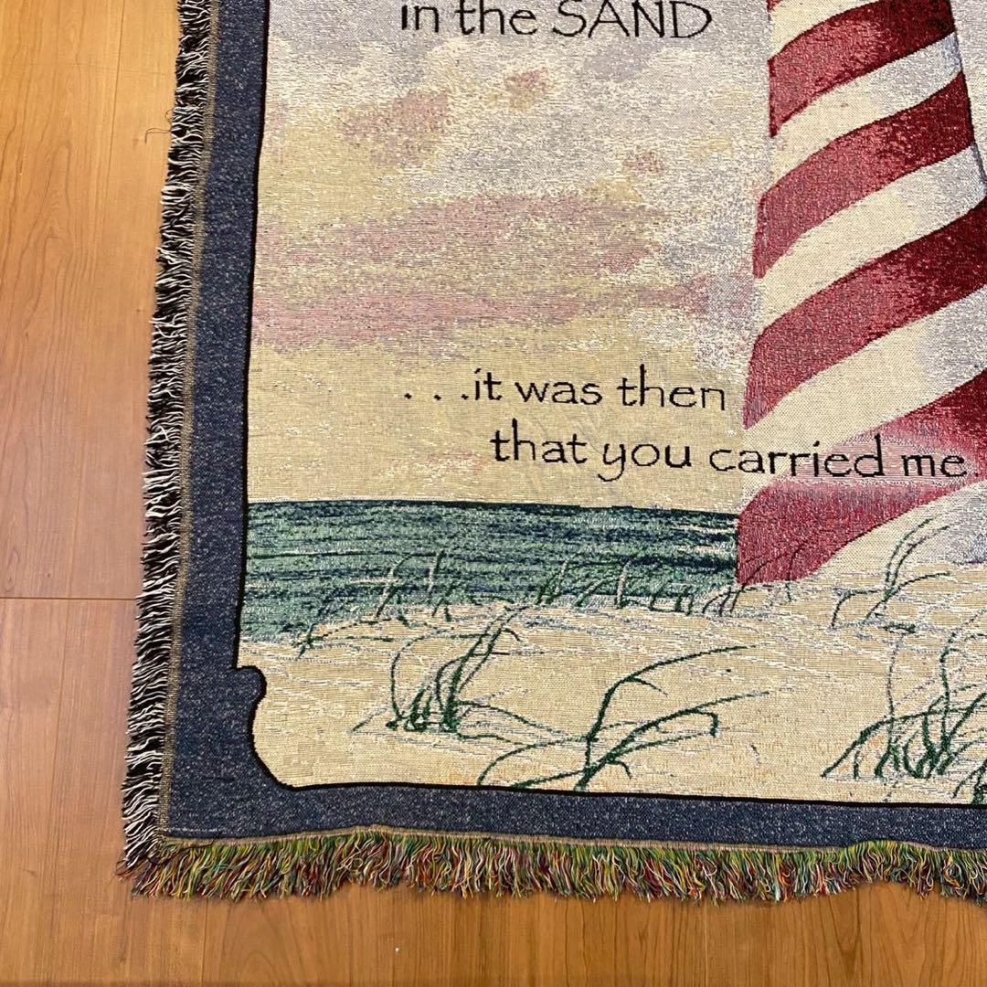 美品】灯台 ゴブラン織 ヴィンテージラグ タペストリー タグ付 136×114